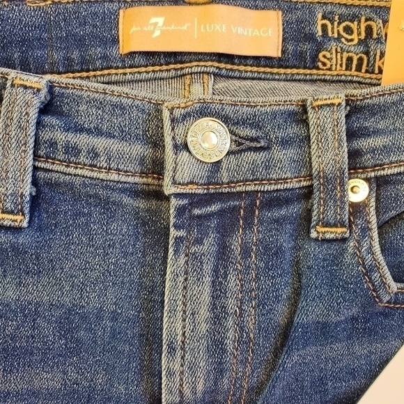𝅺7 For All Mankind Luxe Vintage High Rise Jeans NWT - Picture 11 of 14